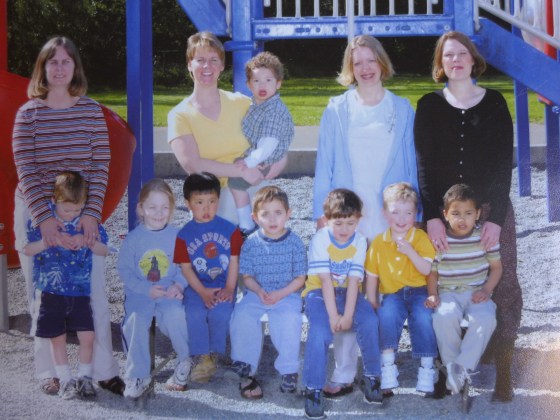 Nicholas at four years old with his Alderwood Elementary preschool class