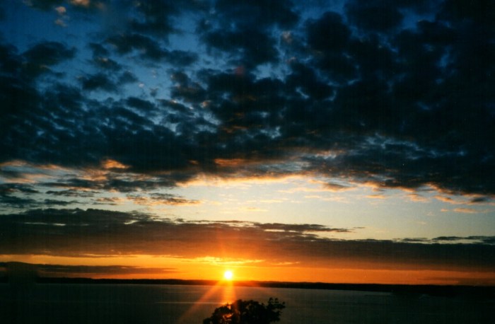 Sunset over Bellingham Bay, 1996