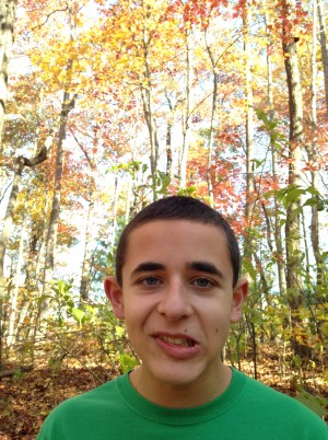 Nicholas' smile sometimes still shows the effects of the Bell's Palsy. (I asked his permission before posting this photo, taken on Sunday.)