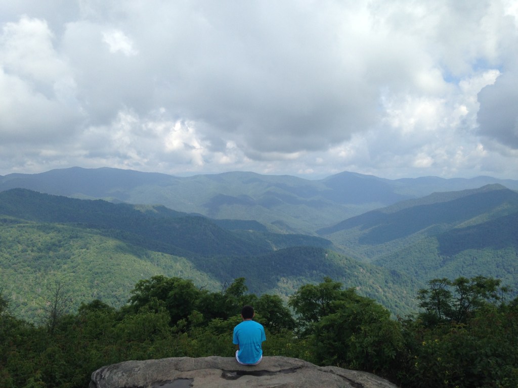Nicholas Hemachandra in the Appalachian Mountains today, July 25, 2015.